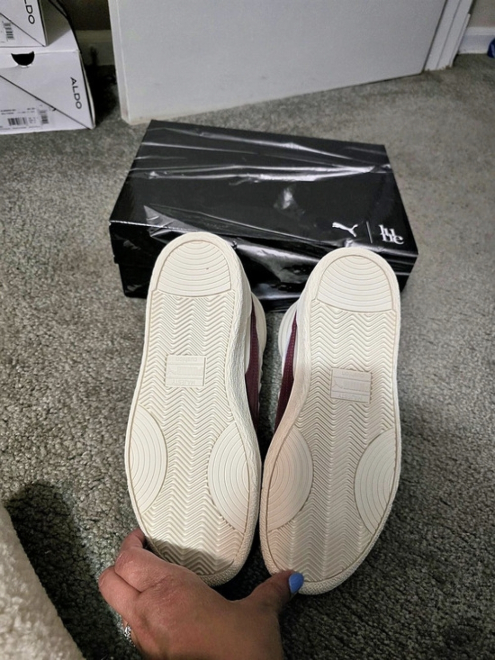 Puma x June Ambrose: Ralph Sampson Mid in Whisper White - Aubergine NIB - Picture 12 of 12